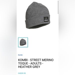 KOMBI - STREET MERINO TOQUE - ADULTS - HEATHER GREY